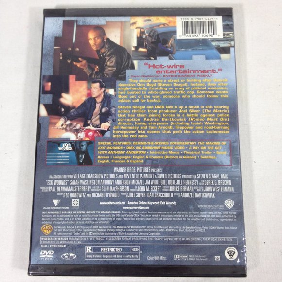 Exit Wounds - 2001 - Steven Seagal - Widescreen - DVD - Snapcase - New - Picture 2 of 3